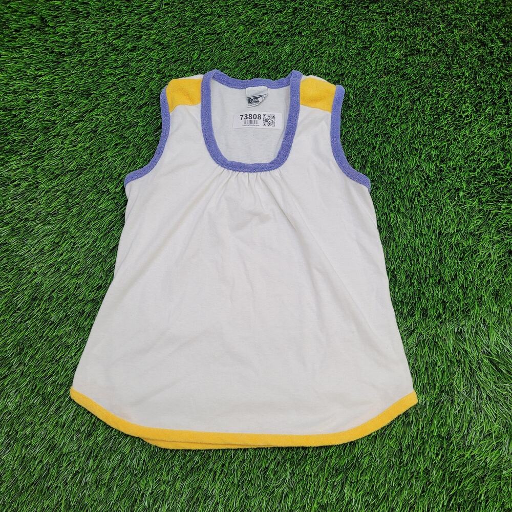Vintage 80s Catalina MOD Tank-Top Womens XS 15x22 Terry Trim